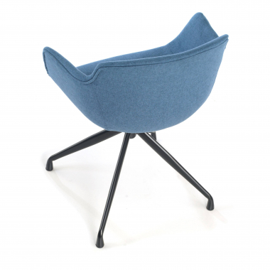 visitor chair blue pyramid base fabric upholstered armrests 4