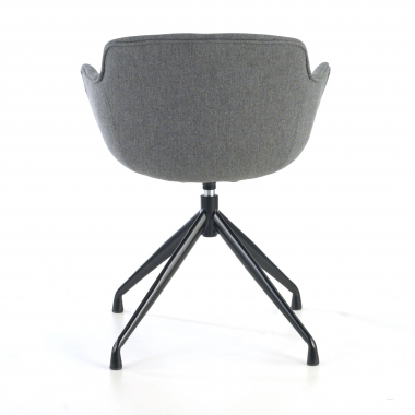 visitor chair black anthracite pyramid base fabric upholstered armrests 8