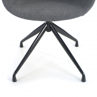 visitor chair black anthracite pyramid base fabric upholstered armrests 5