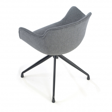 visitor chair black anthracite pyramid base fabric upholstered armrests 4