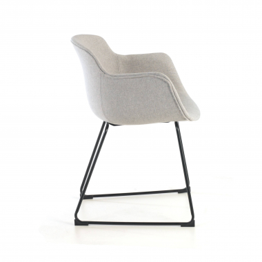 visitor chair black gray sled base frame mesh fixed armrests 6