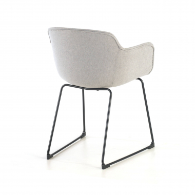 visitor chair black gray sled base frame mesh fixed armrests 7