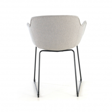 visitor chair black gray sled base frame mesh fixed armrests 8