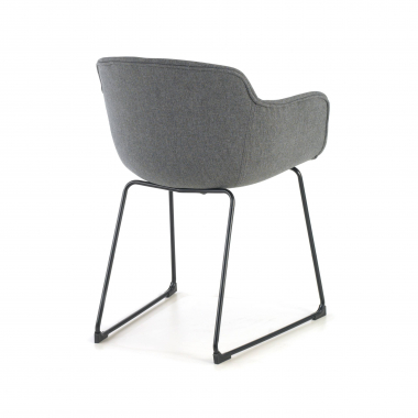 visitor chair black black sled base frame mesh fixed armrests 7