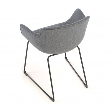 visitor chair black black sled base frame mesh fixed armrests 4