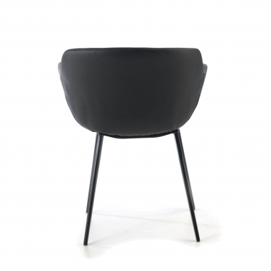 visitor chair black black 4 legs synthetic leather upholstered armrests 7