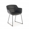 Nordic Chair Ores, Wooden legs, swivel, Faux leather