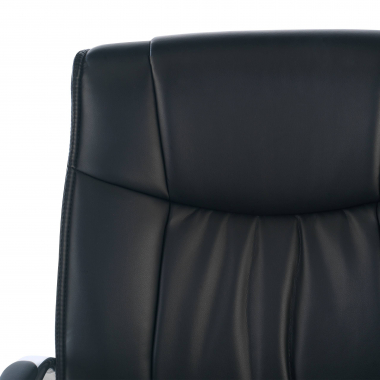 visitor chair black sled base natural leather natural skin upholstered armrests 8