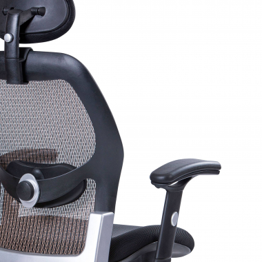 office chair black hong kong mesh 1d adjustable armrests lumbar support headrest 5