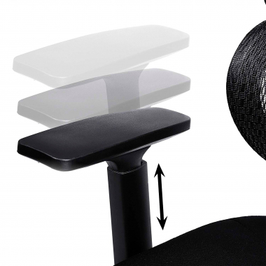 ergonomic chair black black frame mesh 3d adjustable armrests double lumbar support headrest 9