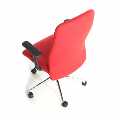office chair red smith fabric fixed armrests 7