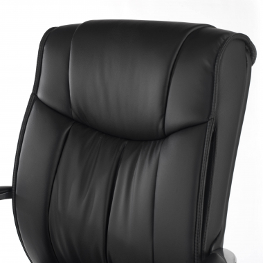 office chair black low back natural leather natural skin upholstered armrests 6