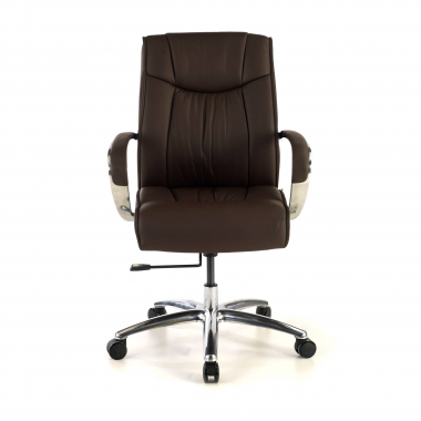 office chair brown low back natural leather natural skin upholstered armrests 4