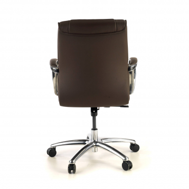 office chair brown low back natural leather natural skin upholstered armrests 6