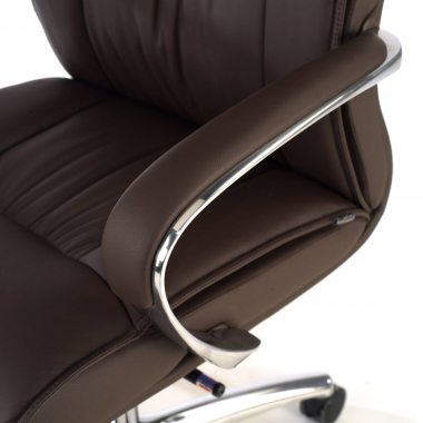 office chair brown low back natural leather natural skin upholstered armrests 5