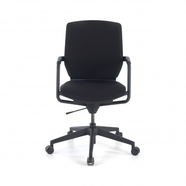 swivel chair black office chair fabric fixed armrests 3