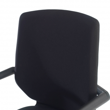 swivel chair black office chair fabric fixed armrests 7