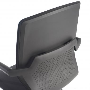 swivel chair black office chair fabric fixed armrests 6