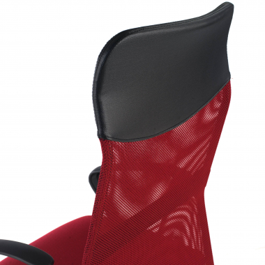 office chair red nova mesh fixed armrests 6