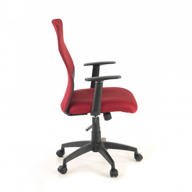 office chair red miami mesh fixed armrests 3