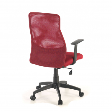 office chair red miami mesh fixed armrests 8