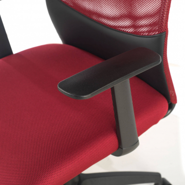 office chair red miami mesh fixed armrests 4