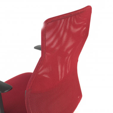 office chair red miami mesh fixed armrests 6