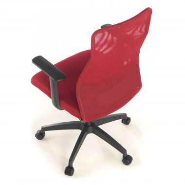 office chair red miami mesh fixed armrests 7