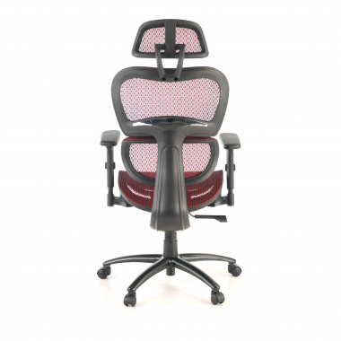 ergonomic chair red black frame mesh 3d adjustable armrests double lumbar support headrest 8