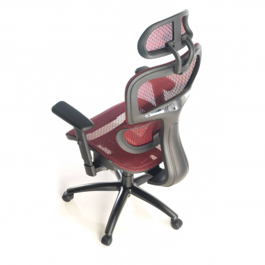 ergonomic chair red black frame mesh 3d adjustable armrests double lumbar support headrest 6
