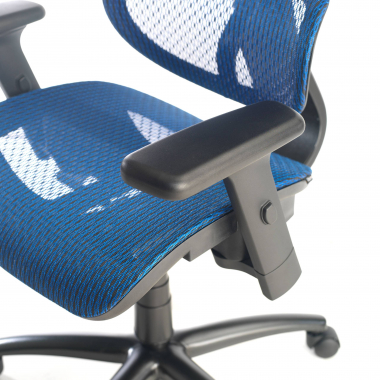 ergonomic chair blue black frame mesh 3d adjustable armrests double lumbar support headrest 6