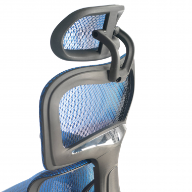ergonomic chair blue black frame mesh 3d adjustable armrests double lumbar support headrest 7