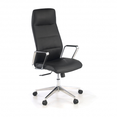 office chair black high back synthetic leather upholstered armrests 1