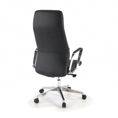office chair black high back synthetic leather upholstered armrests 6