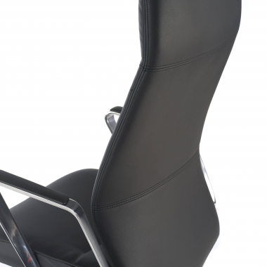 office chair black high back synthetic leather upholstered armrests 5