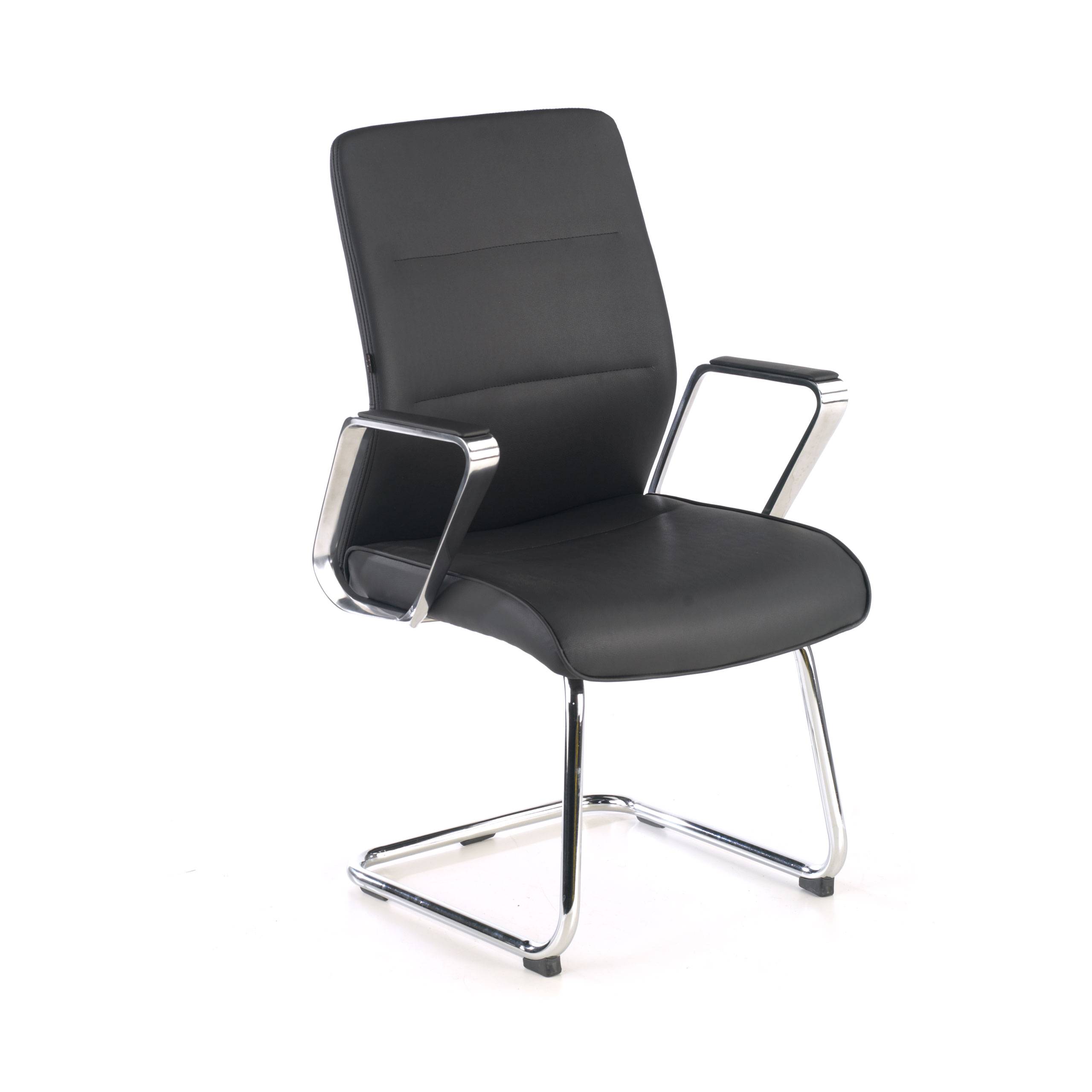 Visitor armchair Cron, sled base, faux leather