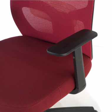 office chair red argos mesh fixed armrests headrest 4