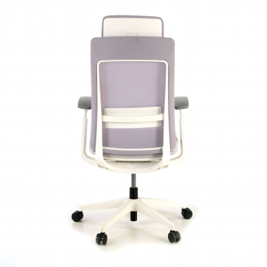 ergonomic chair white grey white frame fabric 3d adjustable armrests 9