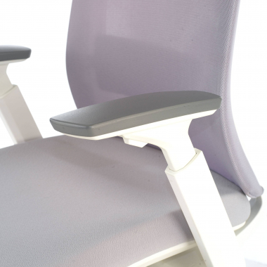 ergonomic chair white grey white frame fabric 3d adjustable armrests 5