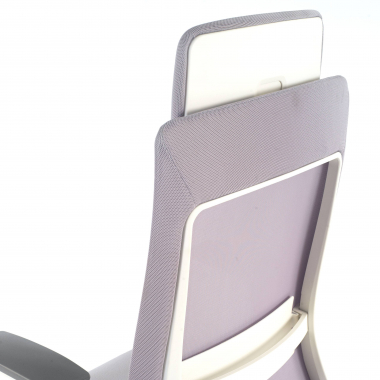ergonomic chair white grey white frame fabric 3d adjustable armrests 6