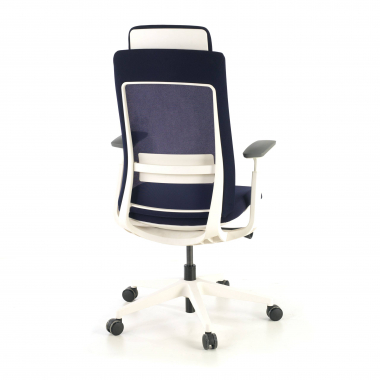 ergonomic chair white blue white frame fabric 3d adjustable armrests 7
