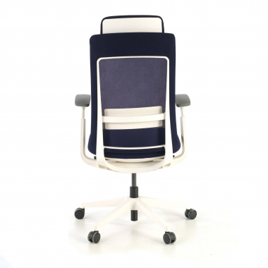 ergonomic chair white blue white frame fabric 3d adjustable armrests 8