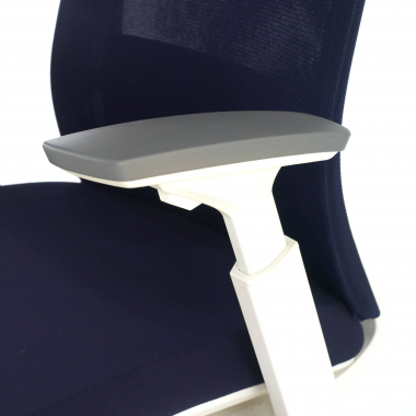 ergonomic chair white blue white frame fabric 3d adjustable armrests 5