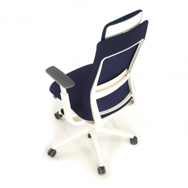ergonomic chair white blue white frame fabric 3d adjustable armrests 9