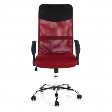 office chair red nova mesh fixed armrests 3