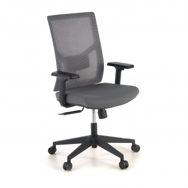 ergonomic chair gray black frame headrest mesh 1d adjustable armrests lumbar support 1