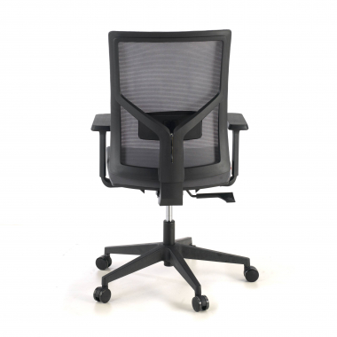 ergonomic chair gray black frame headrest mesh 1d adjustable armrests lumbar support 8