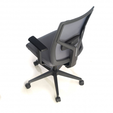 ergonomic chair gray black frame headrest mesh 1d adjustable armrests lumbar support 9