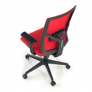 ergonomic chair red black frame headrest mesh 1d adjustable armrests lumbar support 9