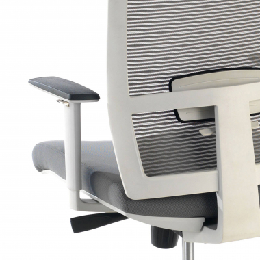 ergonomic chair white grey white frame mesh 1d adjustable armrests lumbar support 7